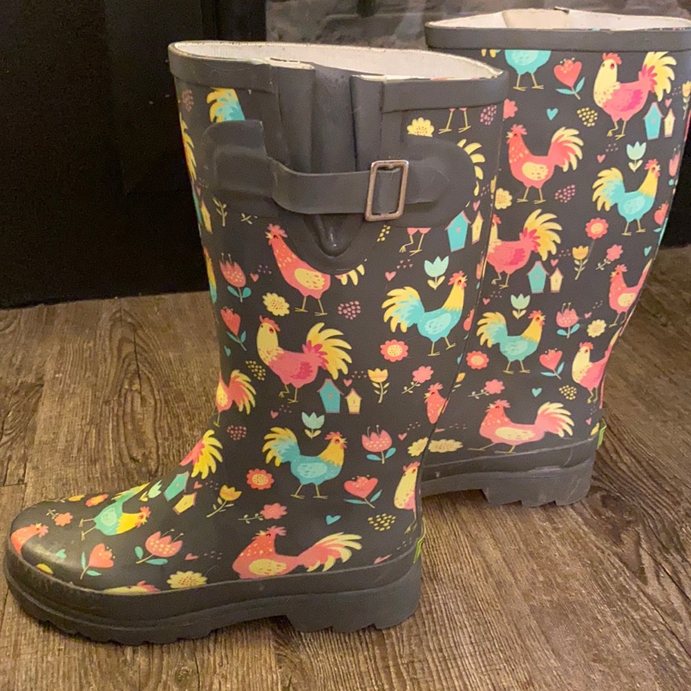 Western Chief Chicken Print Tall Sloggers